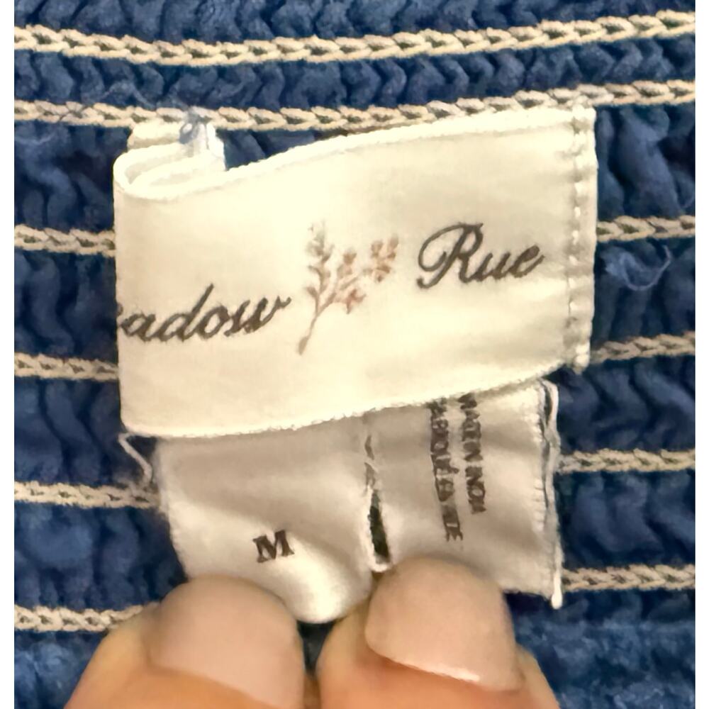 Anthropologie X Meadow Rue Women's Ping Blue Embroidered Maxi Skirt Boho Peasant - Picture 9 of 10